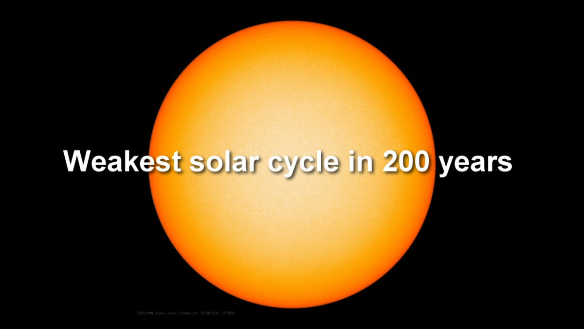 weak solar cycle