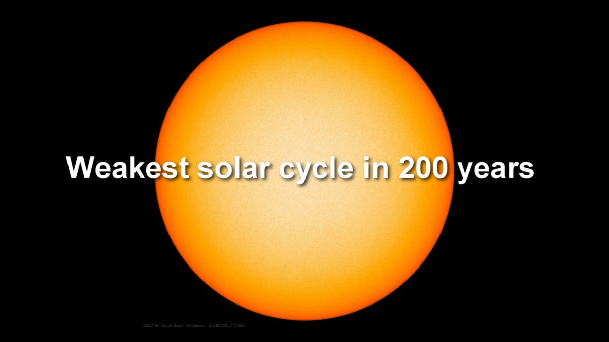 weak solar cycle