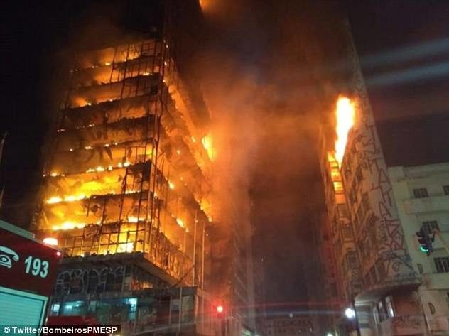 Click to enlarge Photos emerging from the scene showed the gigantic blaze