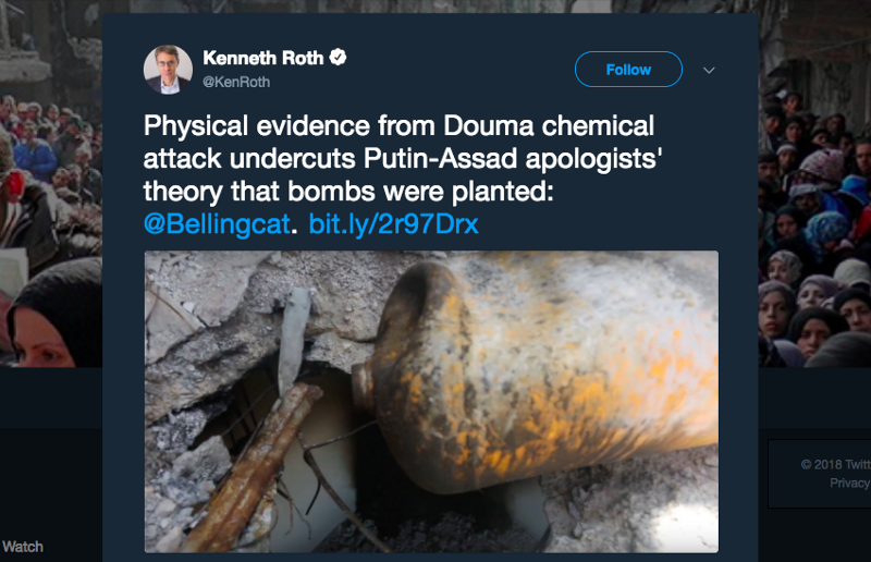 Click to enlarge bellingcat tweet syria