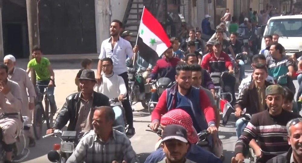 Click to enlarge Celebrations freedon Eastern Qalamoun Syria