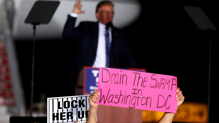 blurry trump drain the swamp