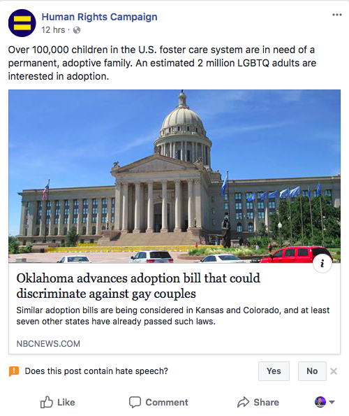 Click to enlarge facebook hate speech initiative