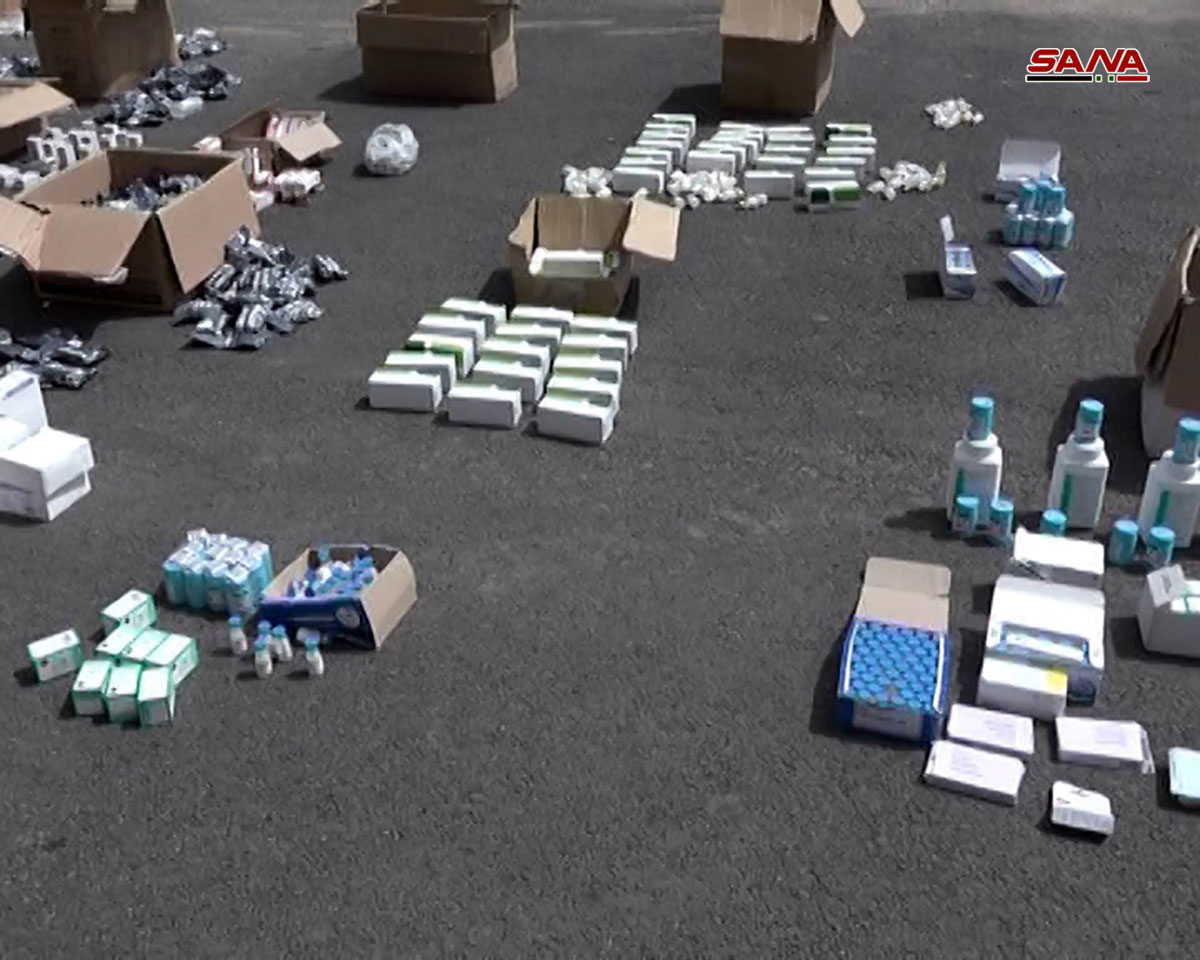 Click to enlarge Syrian authorities confiscate medicine in East Ghouta