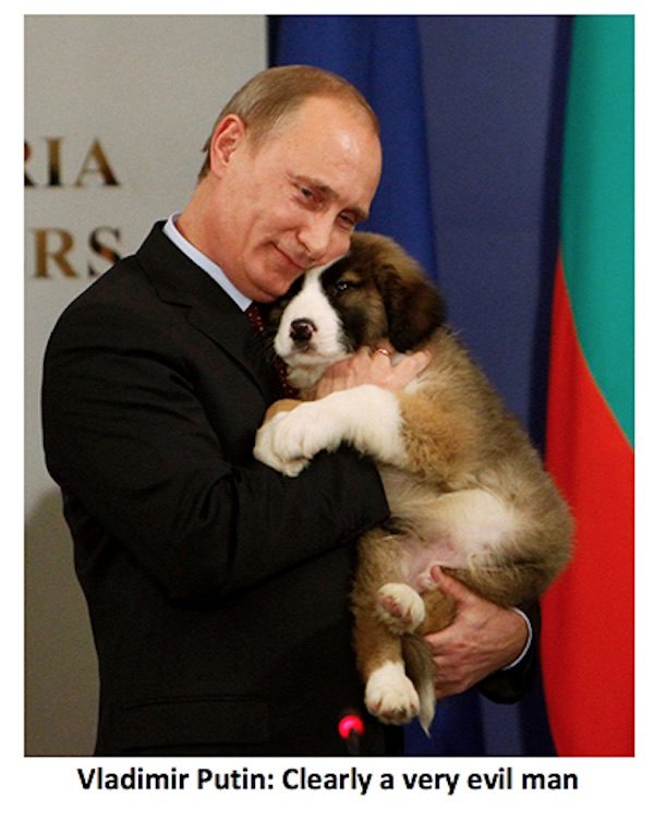 Click to enlarge Putin with puppy
