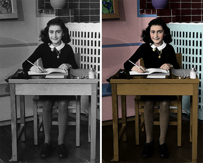Click to enlarge anne frank colorized