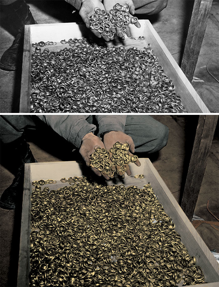 Click to enlarge holocaust wedding rings colorized