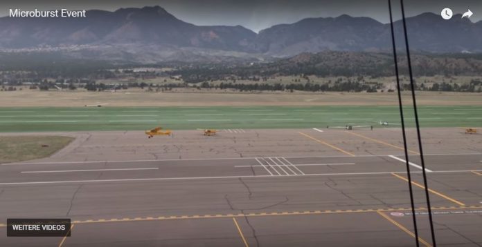 planes take off microburst event