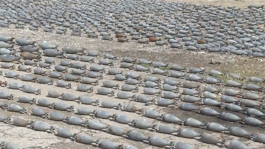 Click to enlarge Hundreds of NATO-made mines found in Syria’s Douma