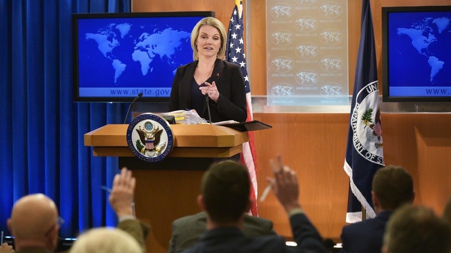 Click to enlarge State Department Spokesperson Heather Nauert
