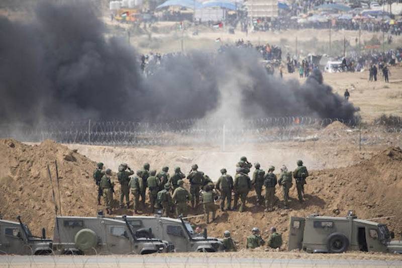 soldiers gaza march of return