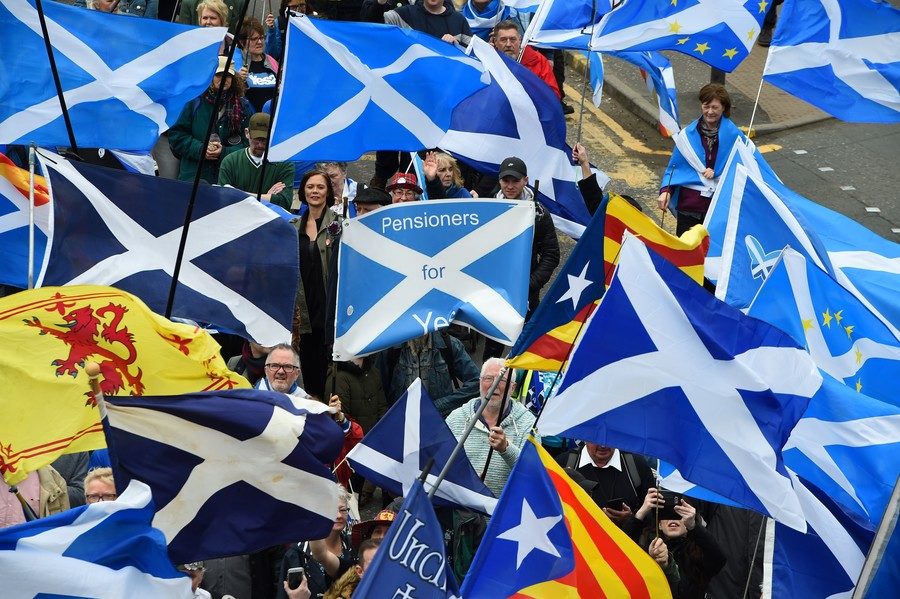 Click to enlarge Pensioners marching in Glasgow
