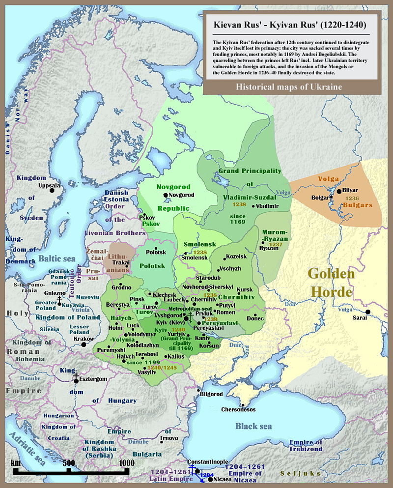 MAp Kievan Rus' 1220