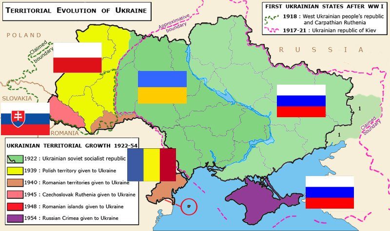 Click to enlarge territorial evolution ukraine 1922-54