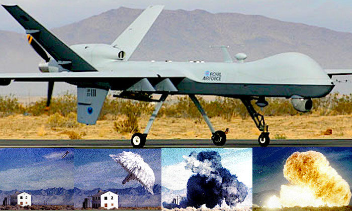 Drone and missile test