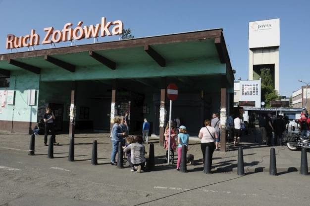 Click to enlarge NoneFamilies waiting for a word about miners who have gone missing after a tremor at the Zofiowka coal mine in Jastrzebie-Zdroj in southern Poland