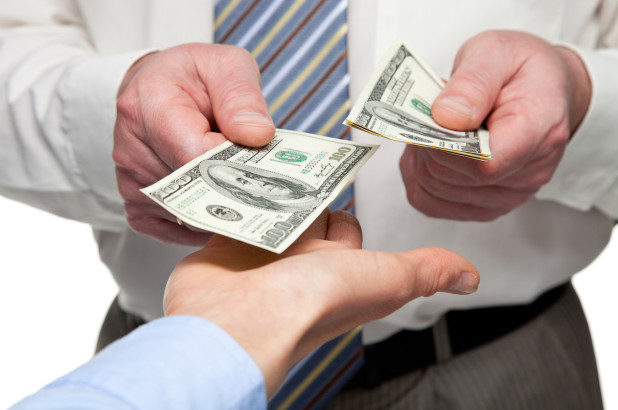 Click to enlarge giving money