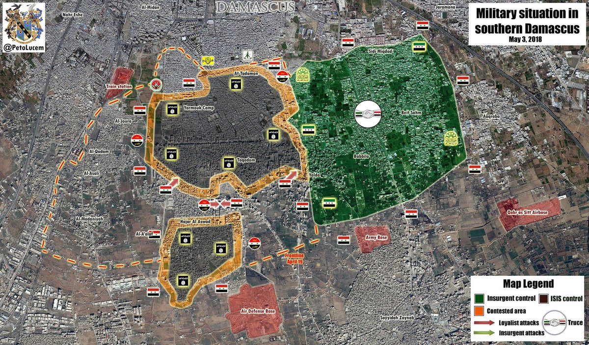 Click to enlarge Damascus Syria war map 2018