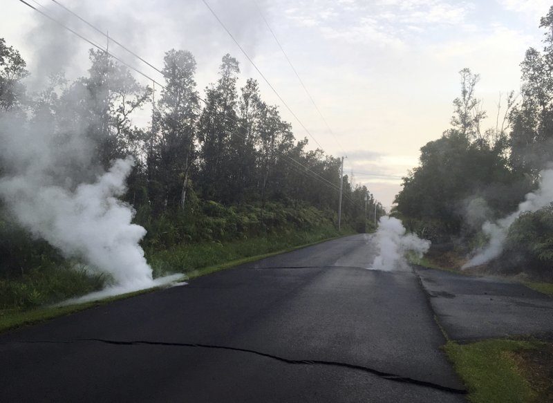 Kilauea volcano road