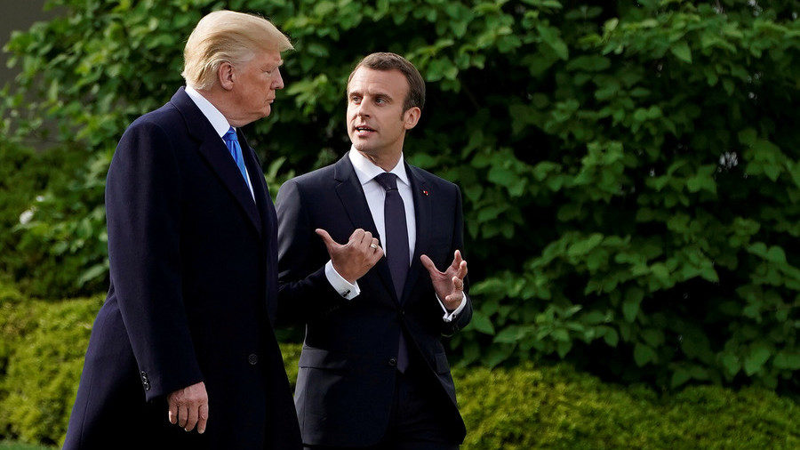 US President Donald Trump and French President Emmanuel Macron