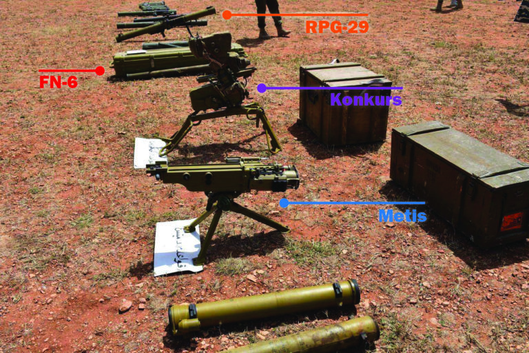 Click to enlarge Weapons captured from the SAA