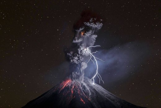 Click to enlarge Colima volcano in Mexico