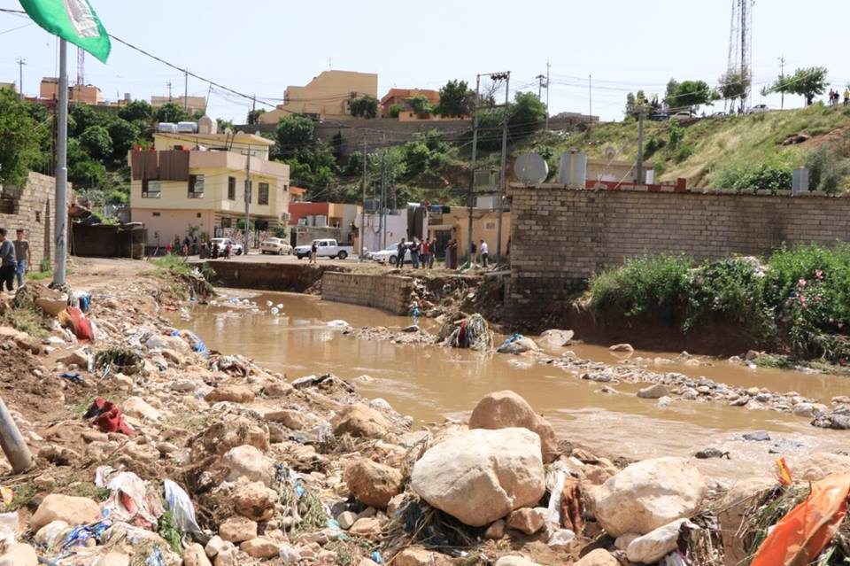 Flood damage in Duhok, Iraq Kurdistan Region, May 2018.