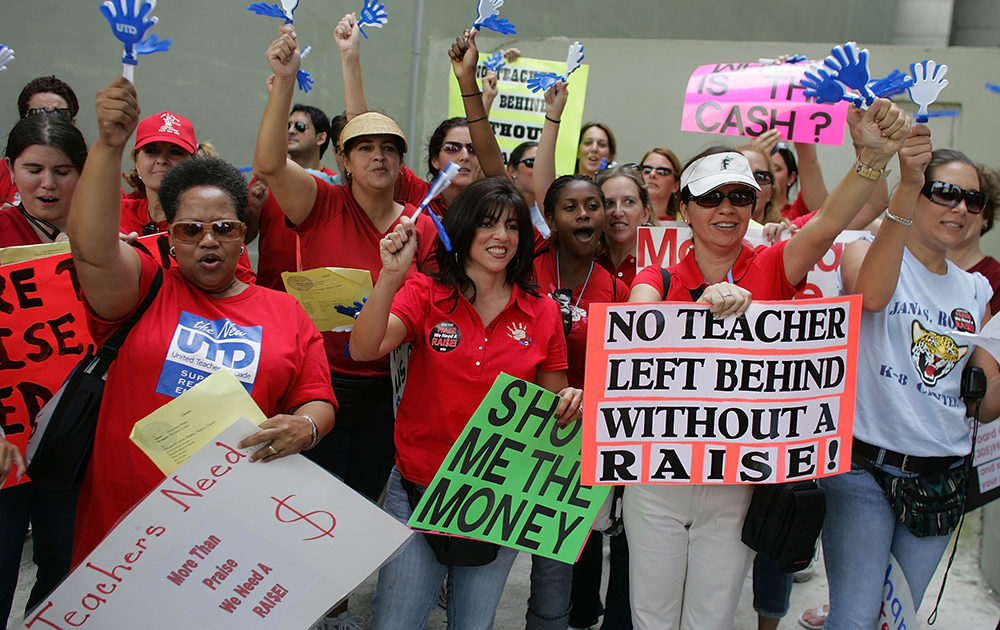 Teachers protest