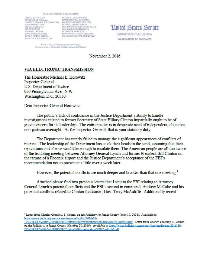 Click to enlarge grassley letter horowitz IG