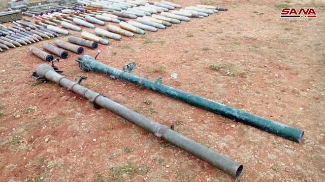 Heavy weapons sized by the Syrian army