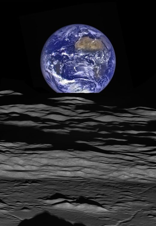 Click to enlarge Earthset from the Lunar Reconnaissance Orbiter