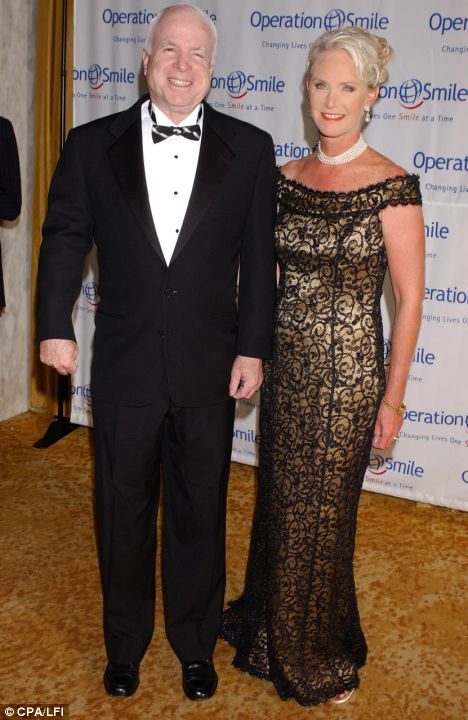 Click to enlarge Golden couple: John and Cindy McCain