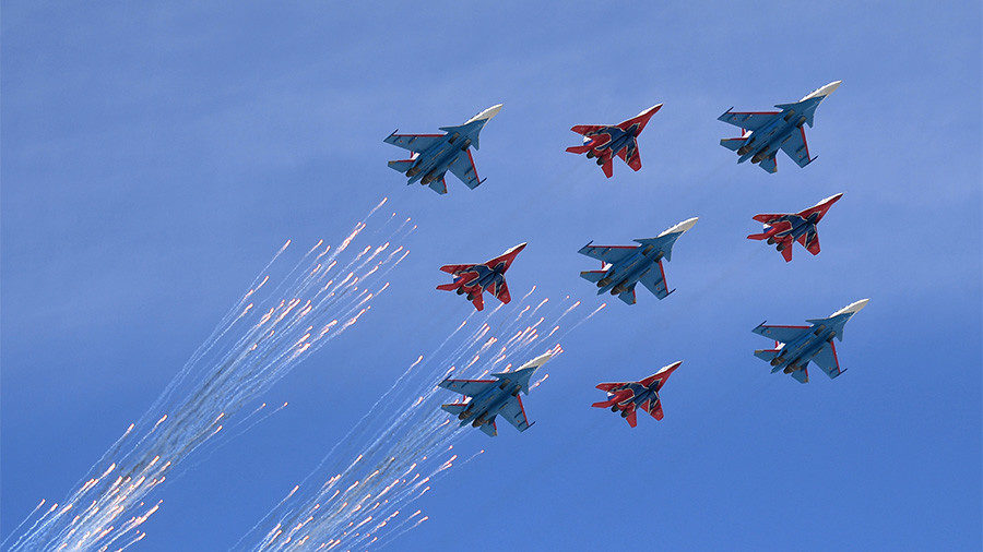 Click to enlarge Russian SU-30SMs Mig-29SMTs