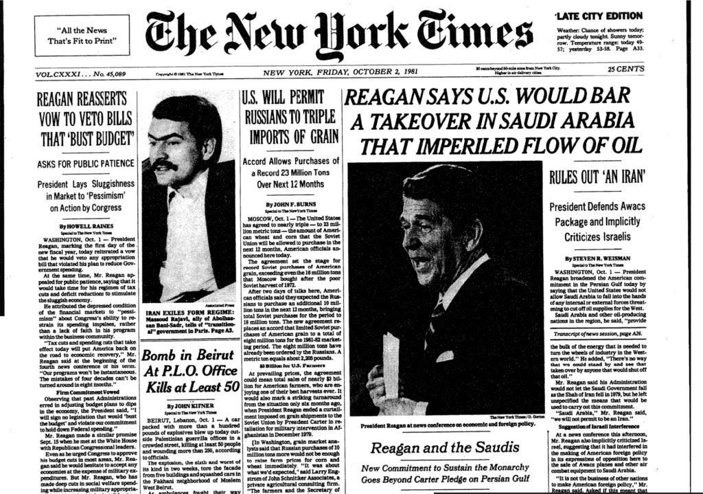 Click to enlarge New York Times 1981