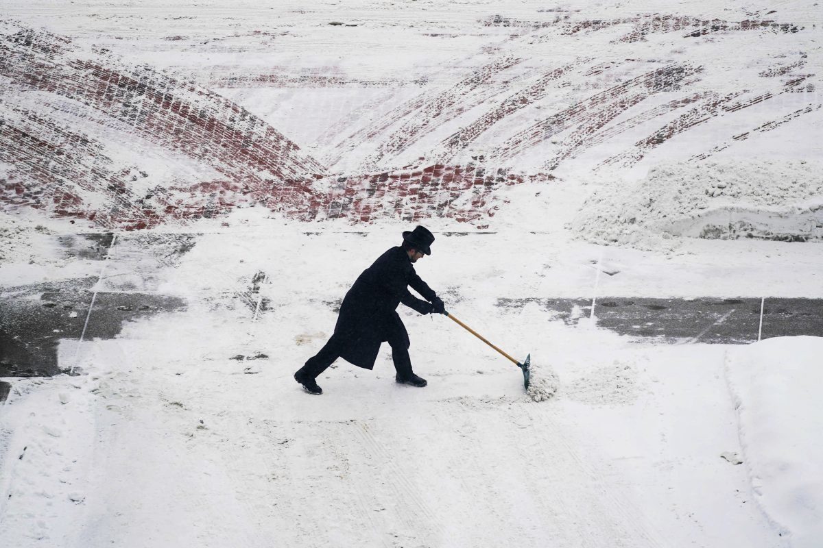 shoveling snow