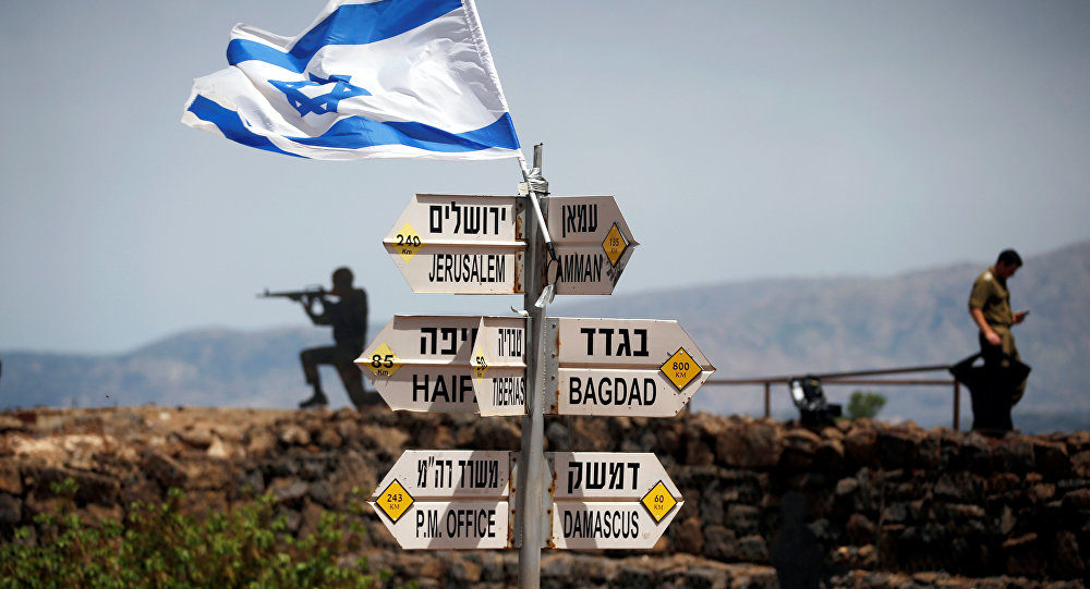 Israeli flag golan