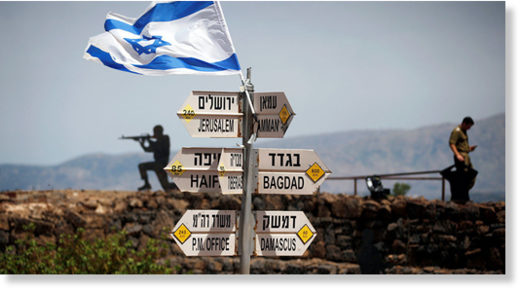 Israeli flag golan