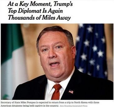 Click to enlarge new york times north korea pompeo