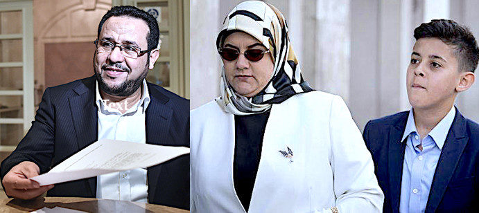 Click to enlarge Belhaj, wife, son