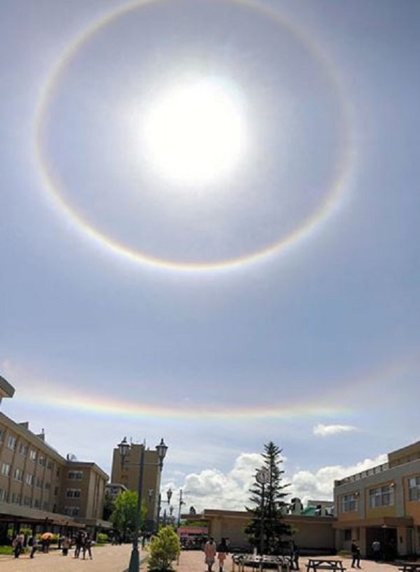 Click to enlarge Halo over Japan