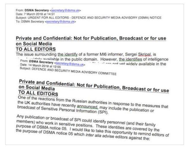 DSMA Secretary 7 March 2018 (M16 Informer)