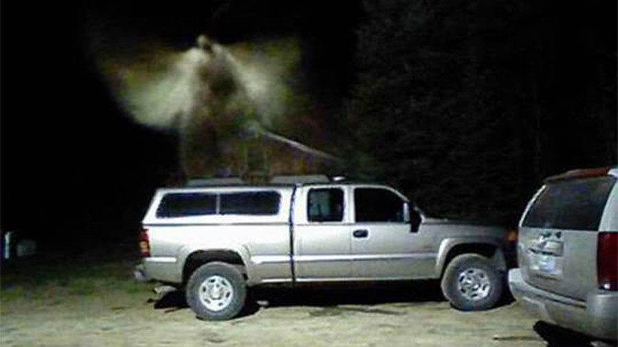 Ghostly images captured by the motion sensor camera