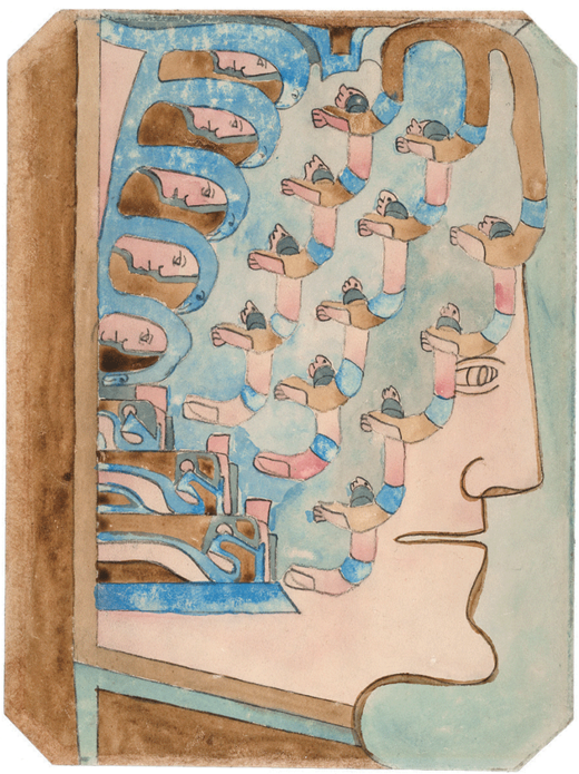 Click to enlarge Wormholes, 1919, by August Klett