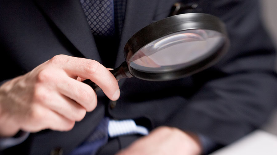 A magnifying glass