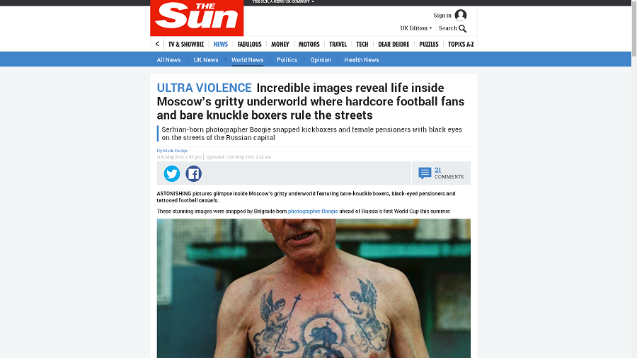 screenshot from thesun.co.uk