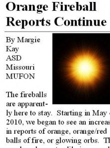 orange fireball reports