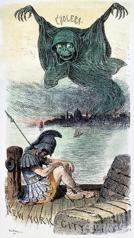 Characterization of death in an approaching cloud of cholera infected miasma.
