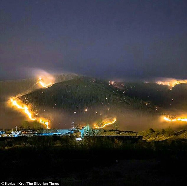 Click to enlarge Some areas of Siberia are facing catastrophic wildfires, with more than 23,000 square feet across Russia suffering from blazes