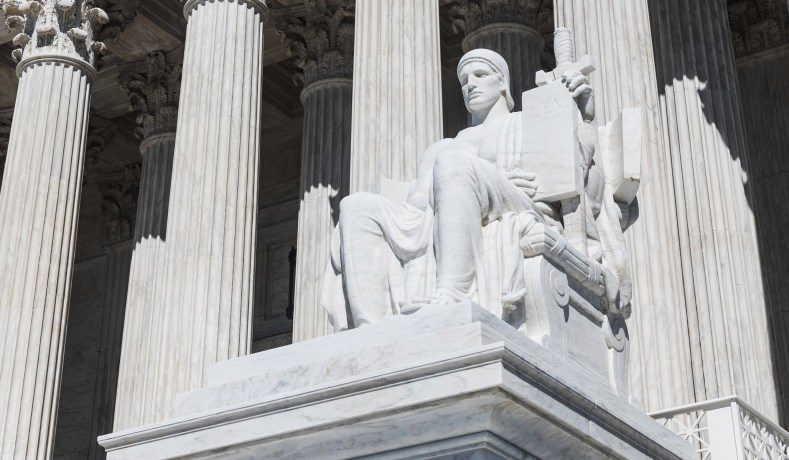 Outside the Supreme Court in Washington, D.C.