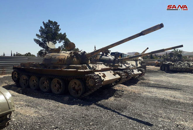 Sized tanks by Syrian army